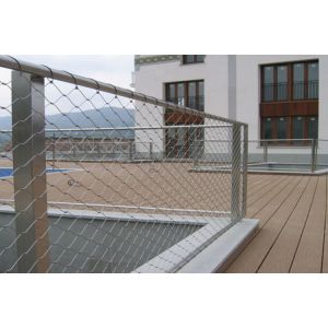 Sus304 Pliable 60mmx60mm Ferrule Mesh