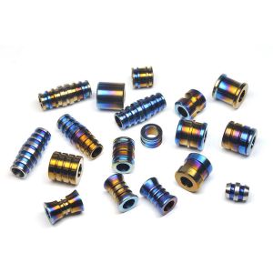 Durable Camping Gears Titanium Beads Pendant Laser Engraved Custom Logo