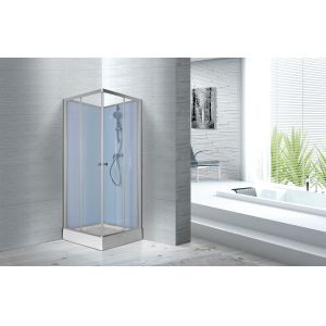 White ABS Tray Chrome Profiles Tetragonum Shower Cabins 800 X800X2000mm