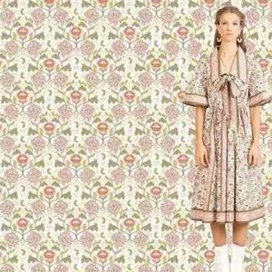 Tie Dying Cupro Viscose Printed Woven Fabrics 138cm-145cm Stretchable