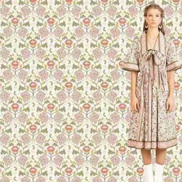 Quality Tie Dying Cupro Viscose Printed Woven Fabrics 138cm-145cm Stretchable wholesale