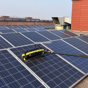 Solar Panel Cleaning Tools with Rotating Cleaning Brush and Dry Cleaning Machine