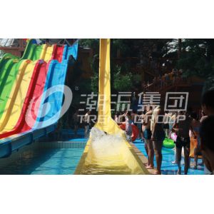 Colorful High Speed Adult Water Slide with Water Amusement Park Construction for