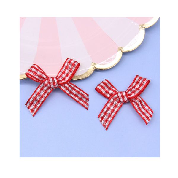 Customized 1Cm Lattice With Bow, Clothing Accessories, Bowknot, Children'S Skirt, Socks, Decorative Lattice Ribbon, Bow