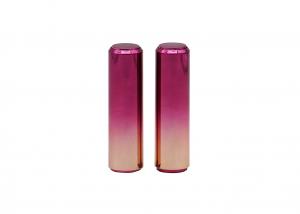 China Gradient Rose Red Plastic Snap On 3.5g Refillable Lip Balm Tube on sale