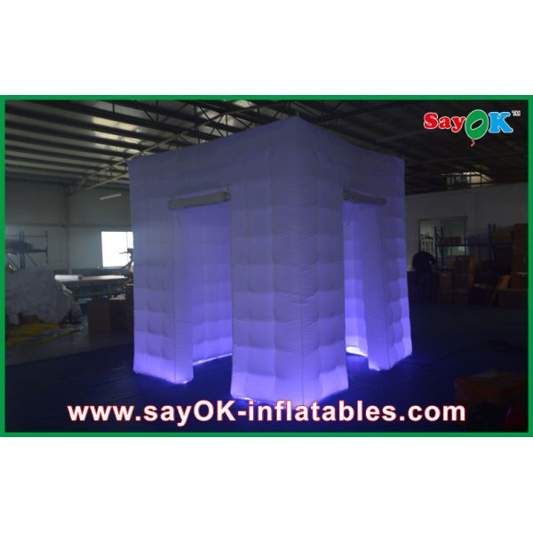 Inflatable Photo Booth Rental Led Light Blue Printing Inflate A Booth Middle For Gathering