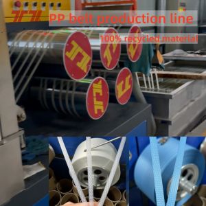 100-120Kg/H PP Strap Band Production Line With Double Embossing To Make 5-19mm Width