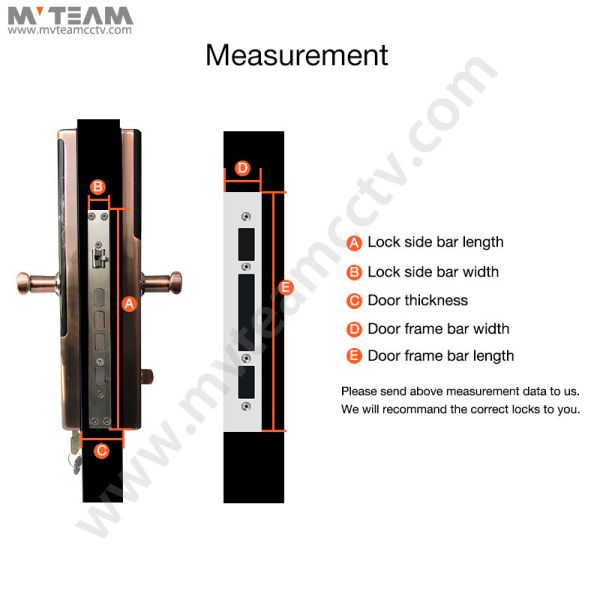 Digital TTLock APP Electric Sliding Glass Door Waterproof Smart Locks