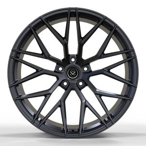 6061-T6 1 Piece Alloy Rims Gloss Black 5x112 20inch Elegant Shiny Finish
