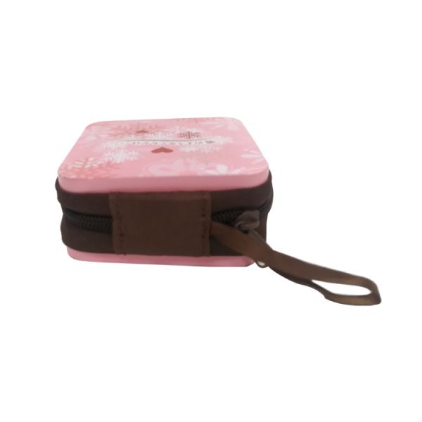 Quality CMYK Printing Zipper Chocolate Tin Box Glossy Varnish Square Metal Tin wholesale