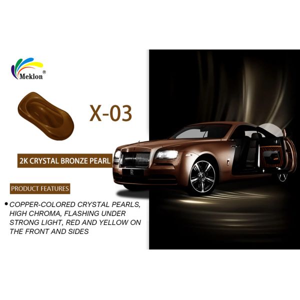 Meklon Crystal Bronze Pearl Car Paint For Steel Substrates With 1-3 Years Shelf Life