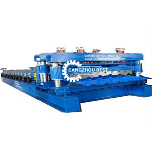 Hydraulic Power 5.5kw PLC Control Box Step Roof Tile&Glazed Tile Forming Machine