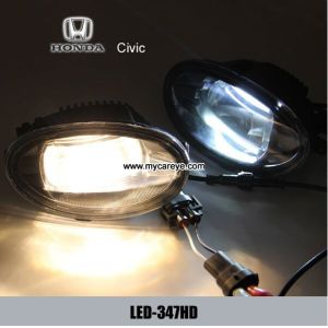 Honda Civic car front fog lamp assembly LED daytime running lights drl