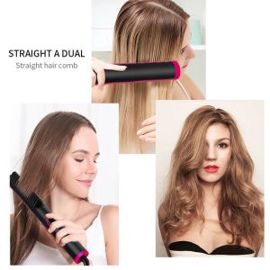 Negative Ion Hair Straightener Brush Auto Off & Easy To Use Anti Scald Hot Comb