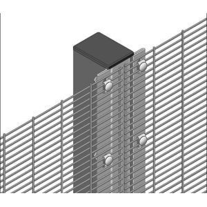 Galvanized / Powder Coated Anti Climb Weled 358 Mesh Fence For Prison