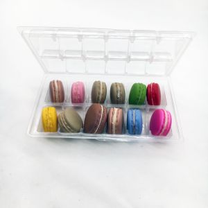 Bespoke beautiful plastic macaron tray clam shell packaging tray