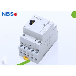 4NO AC Electrical Magnetic Contactor Single Phase 35mm Din Rail Mounting