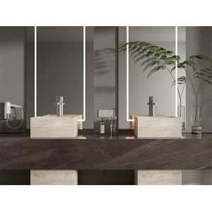 Non-Slip Gray Sandstone Sintered Stone Slab 1420x2700mm