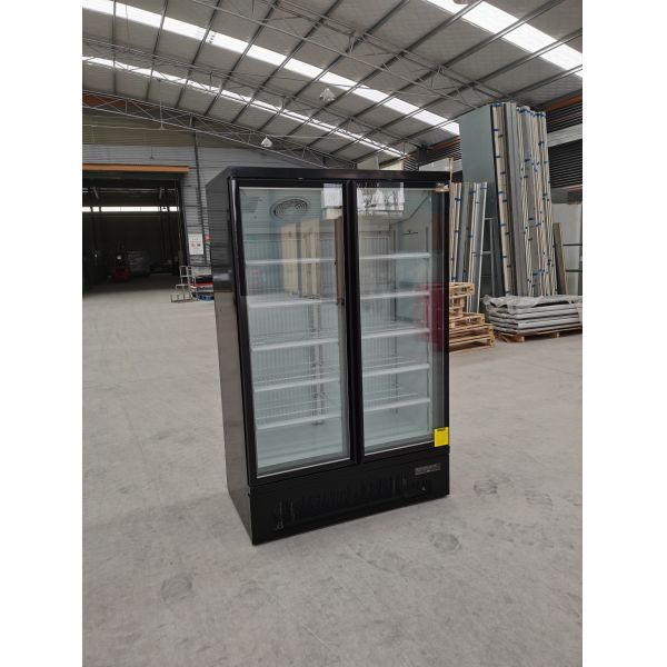 Quality R290 Upright SECOP Supermarket Beverage Cooler With Two Fog Free Glass Door wholesale