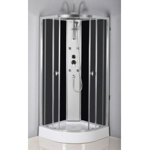 PVC Functional Panel Transparent Quadrant Shower Cubicles Normal Temperature