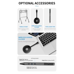 CE 4mm Glass LCD Infrared Smart Board Support Windows Linux Aluminum Alloy Frame