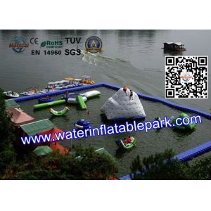 Cool Inflatable Floating Water Park for Lake , Promotion Family Resort With