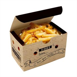 Customized Biodegradable Fast Food Burger Box Oil Resistant Takeaway Paper