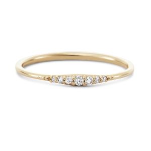 China Simply 14K Gold Plated Handmade Stacking Thin 925 Sterling Silver Rings on sale