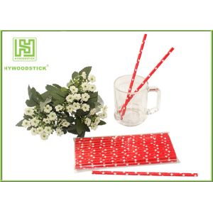 Cute Design Red And White Party Paper Straws For Hot Drinking Diameter 6mm