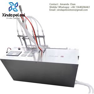 Pneumatic Liquid Double Heads Filling Machine Horizontal Piston Filling Machine