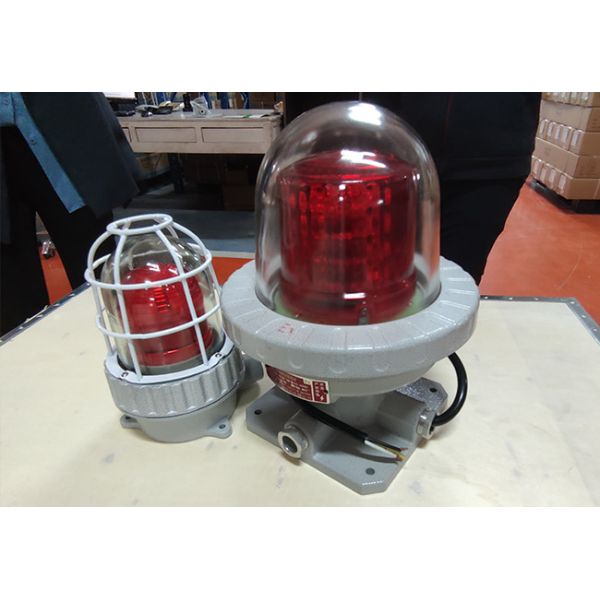 40W Solar Aviation Lamp For Tower With Mesh Cover Rain Proof Chemical Plant Gas Station