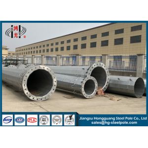 Durable Hot Dip Galvanized Power Distribution Pole 25-55FT