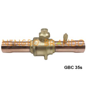 China GBC 35s 1 3/8'' Danfoss Type Refrigeration Ball Valve With Access Port 009L7567 on sale