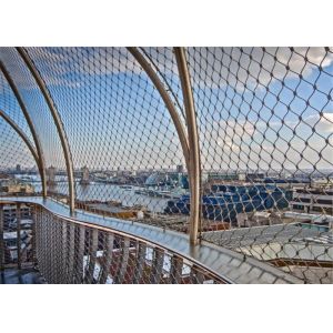 2.5cm Stainless 316 Steel Cable Mesh Ferrule Diamond For Stair Railing