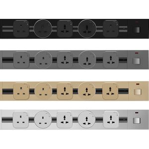 Universal Desktop Kitchen Wall Sockets Power Track And Extension Plug