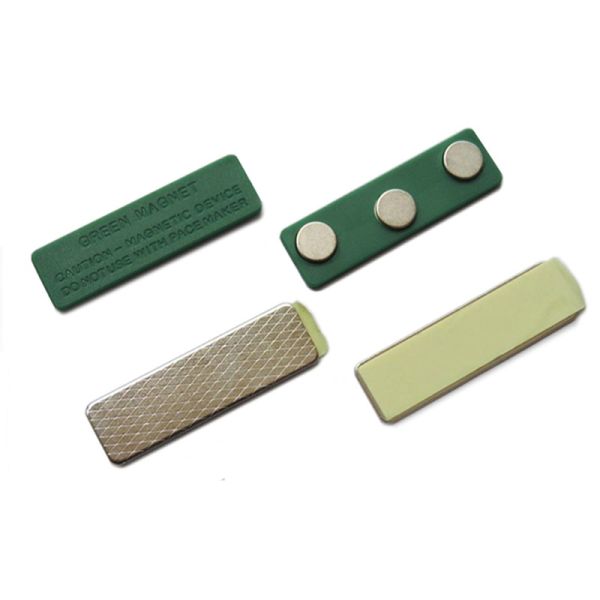 Nickel Coating Permanent Reusable Magnetic Name Tags 32x13x6mm