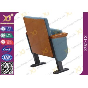 Molded Foam Low Back Auditorium Seat Chairs With MDF Writing Pad Spring Return