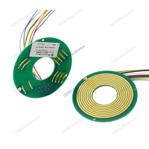 Pancake Slip Ring with PCBA style and electric power and signal for robot arms