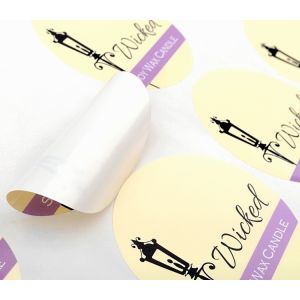 AQU Varnish Self Adhesive Logo Pantone CMYK Label Sticker Rolls