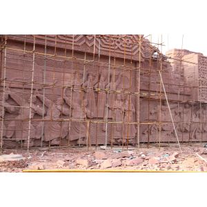 Large huge red sandstone sculpture project,China stone carving Sculpture