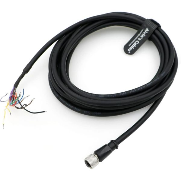 Quality Alvin's M12 12-Pin Female to Open End Cable for Cognex Camera & Automation, 3M wholesale