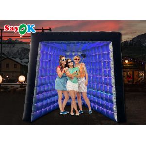 Oxford Portable Inflatable Photo Booth Studio Tent Backdrop Black LED Inflatable