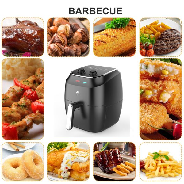 Eat Smart Air Fryer Oil Free Cooking , 4 Liter Air Fryer For Family Use