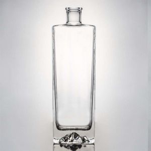 Glass Spirits Bottle 750ml Gin Rum Tequila Vodka Whiskey with Clear Glass and
