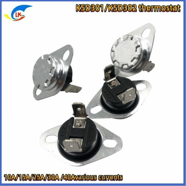 Ksd301 Series Temperature Control Switch Copper Pin Normally Open 250V 10A/16A