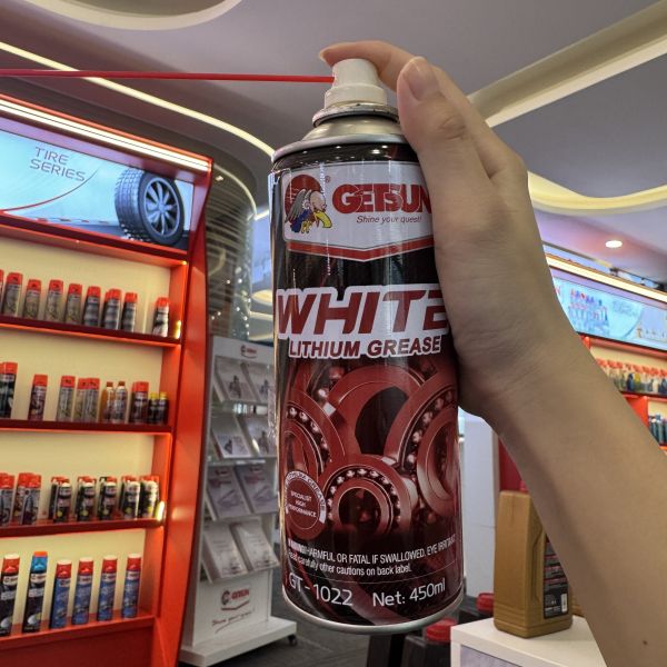 GETSUN 400ML White Lithium Grease Spray Lubricant - Corrosion Resistant Multi