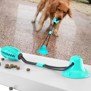 Durable TPR Pet Chew Toy with Suction Cup - Interactive Dog Treat Dispensing