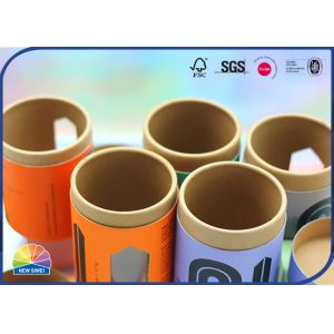 Perfume Paper Packaging Tube Custom Logo Cylinder With Plastic Window