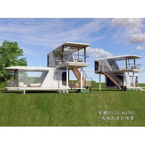 Cheap Fullking 2 Floor Capsule House With Kitchen Compact Stylish And Ready For Adventure for sale