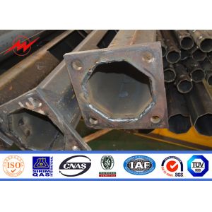 China Painting HDG 9m Dual Outreach Galvanized Steel Pole with Two Cross Arm on sale